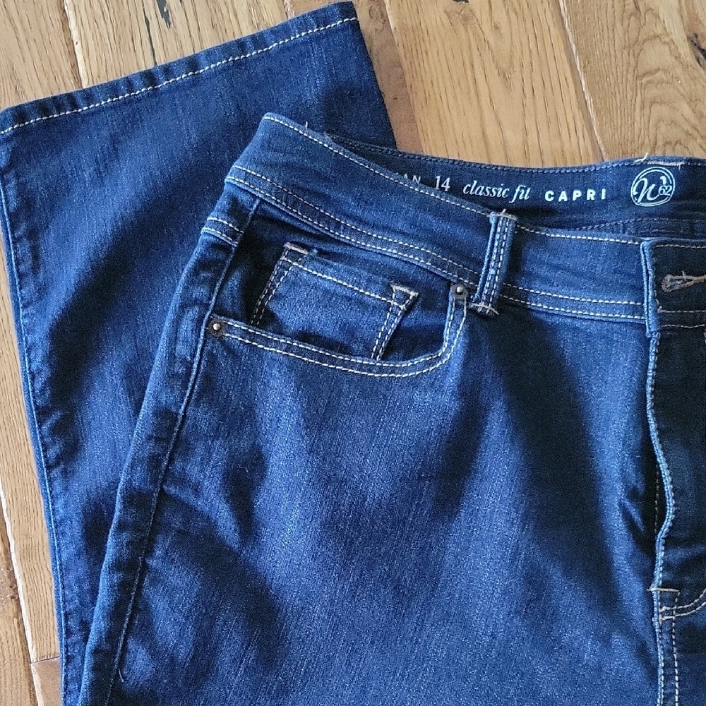 Dressbarn Dark Blue Casual Capri - Size 14W